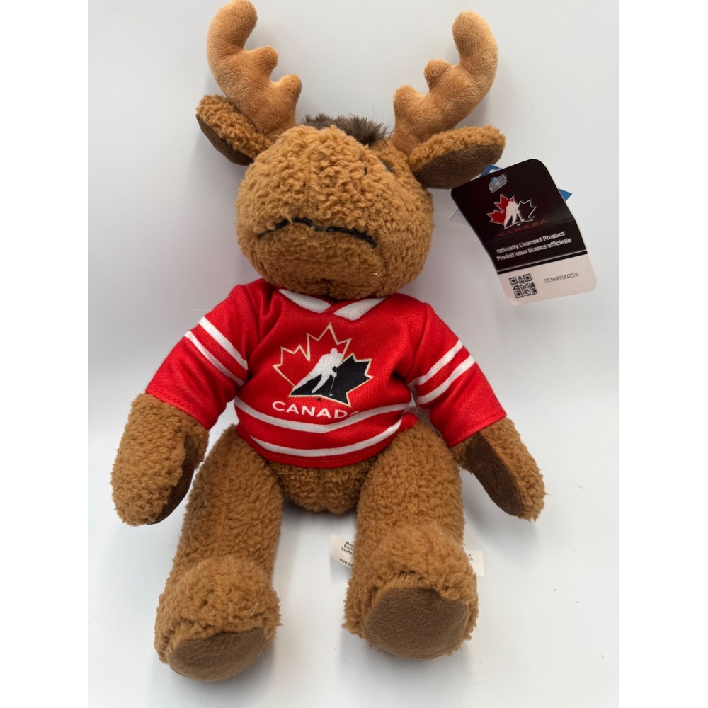 Hockey Canada Moose Plush‎ Stuffed Animal Red Jersey Official Licensed Product